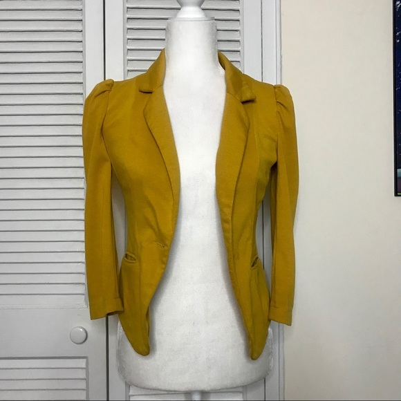 Xtaren Jackets & Blazers - Mustard Yellow Blazer by Xtaren